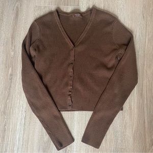 brandy melville brown cardigan